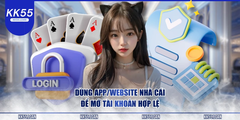 Dùng website nhà cái để mở tài khoản